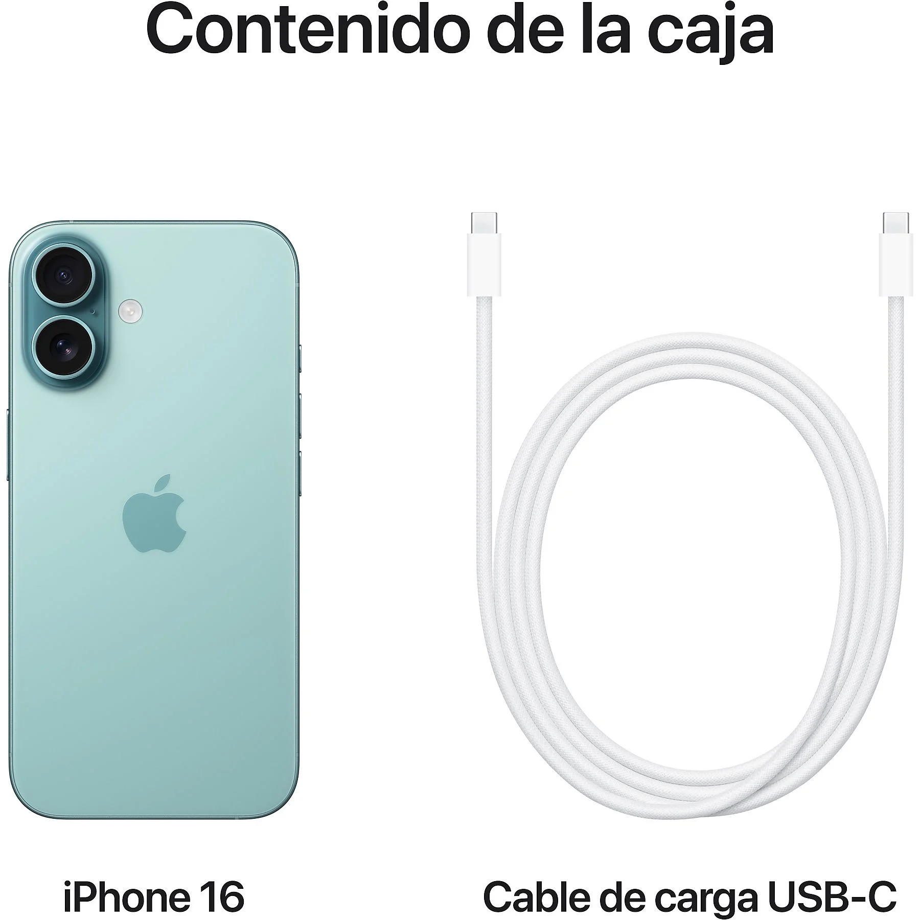 Apple iPhone 16, Verde azulado, 128 GB, 5G, 6.1 " OLED Nuevo - Imagen 2