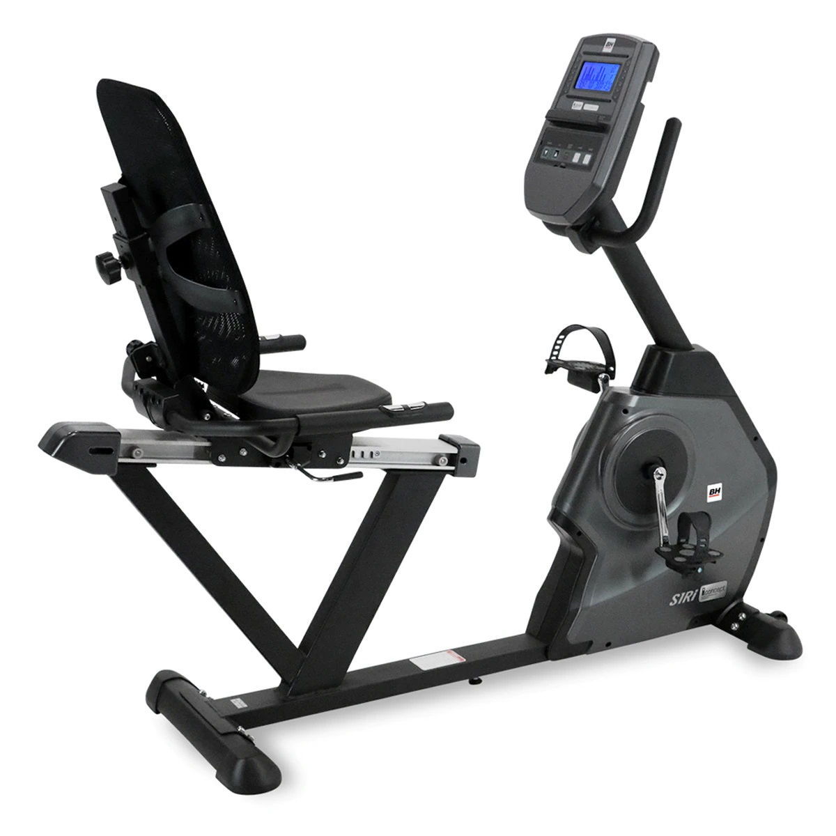 BH FITNESS Bicicleta estática reclinada S1RiB Gris / Negro