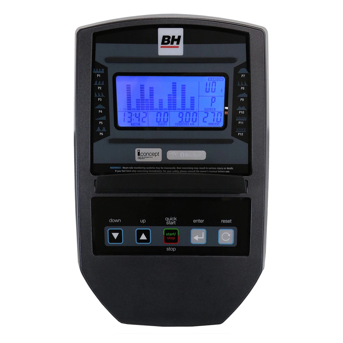 BH FITNESS Bicicleta estática reclinada S1RiB Gris / Negro - Imagen 2