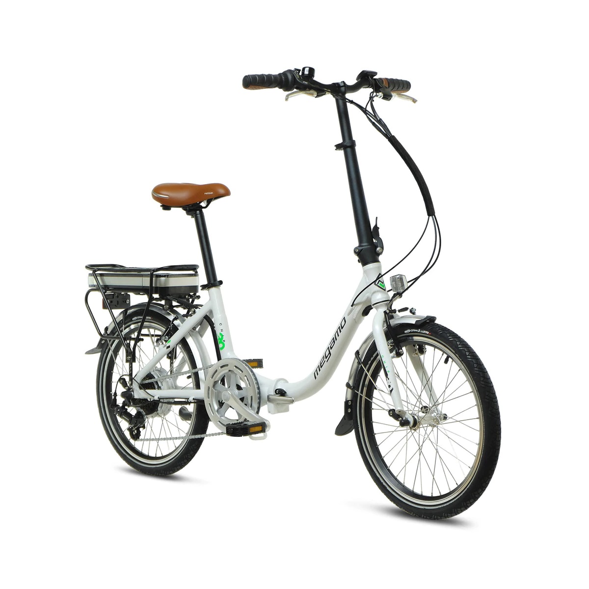 MEGAMO Bicicleta eléctrica plegable Chip 3.0 20'' Blanco - Imagen 2