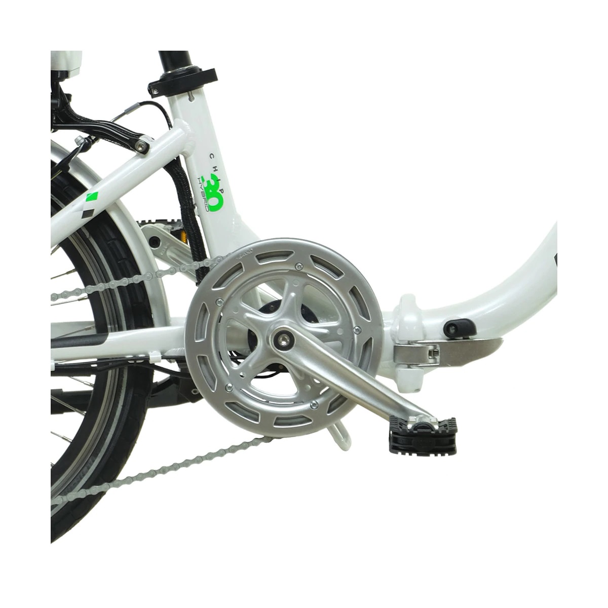 MEGAMO Bicicleta eléctrica plegable Chip 3.0 20'' Blanco - Imagen 5