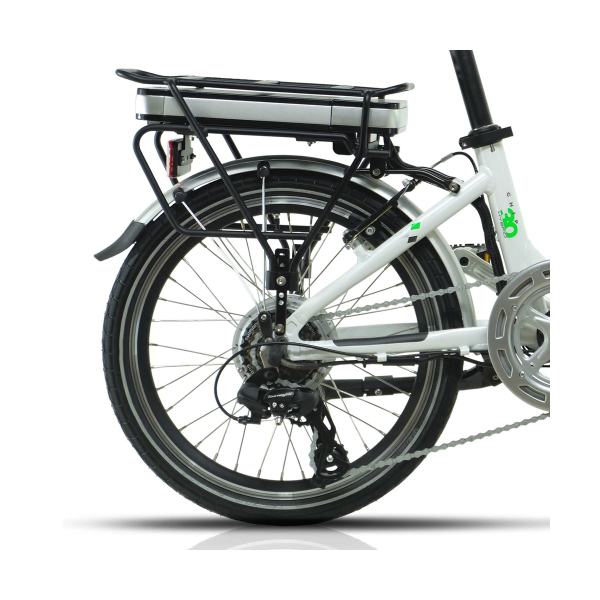 MEGAMO Bicicleta eléctrica plegable Chip 3.0 20'' Blanco - Imagen 6